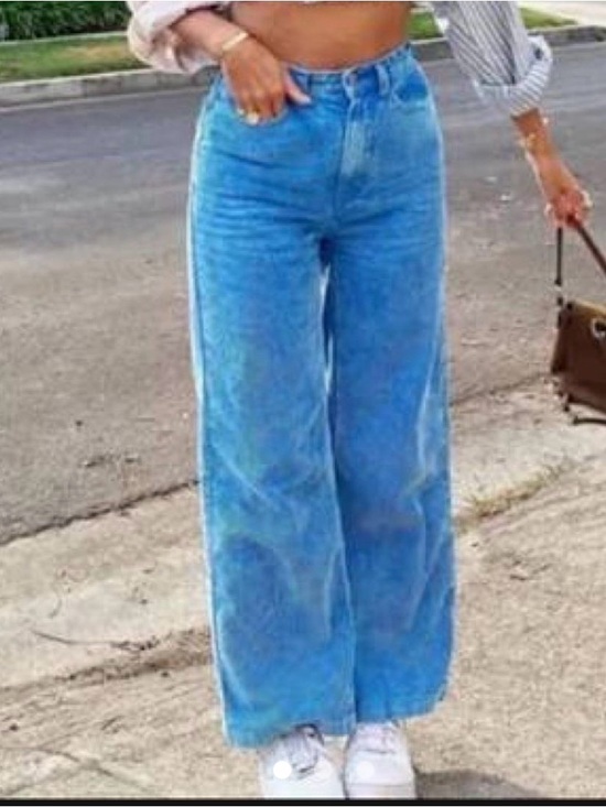 BDG Pants - BDG High and wide Corduroy pants - Light Blue